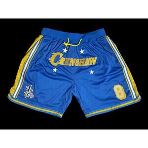 Headgear Classics Kobe Bryant #8 Mamba Crenshaw Satin Basketball Shorts Men's XL
